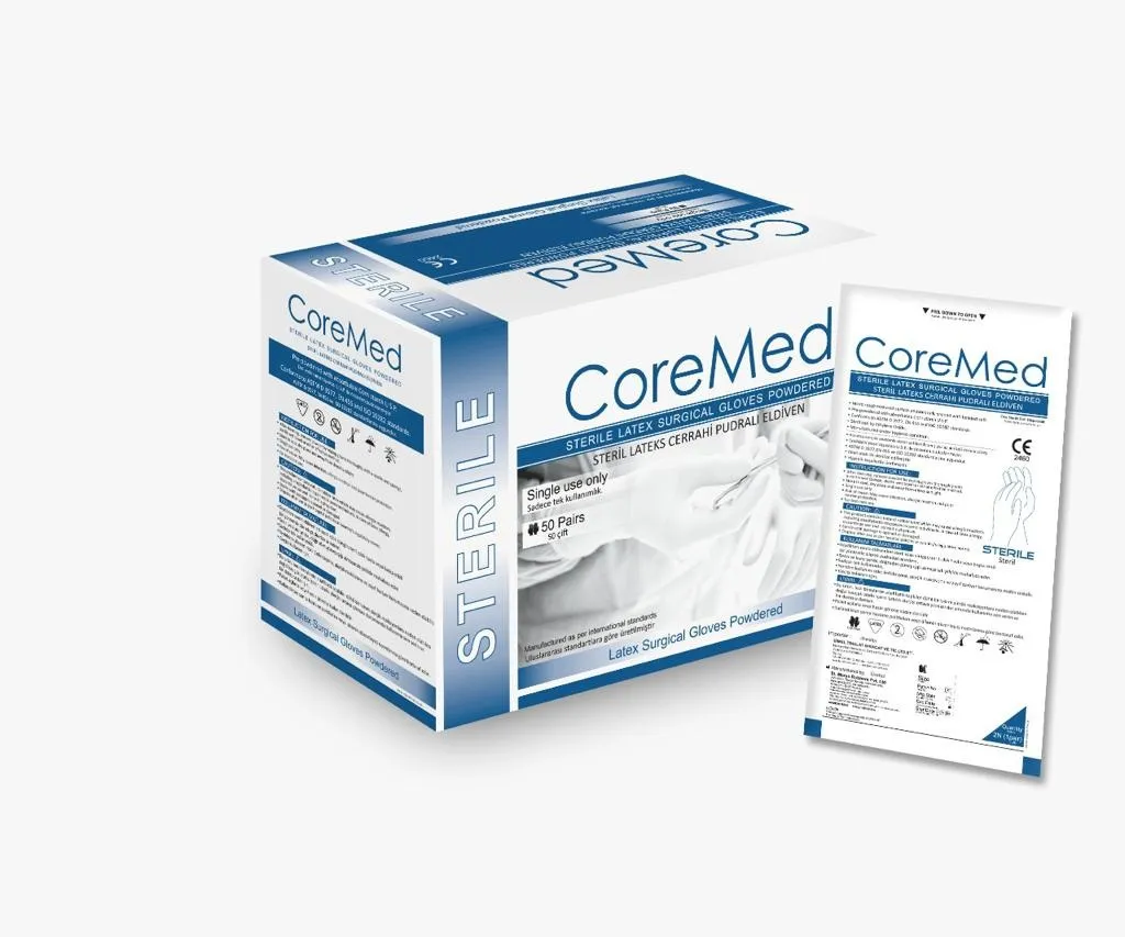 Coremed Pudralı Cerrahi Eldiven
