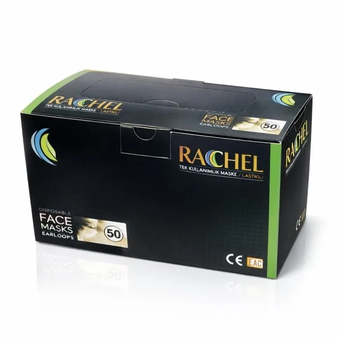 Rachel Tek Kullanımlık Cerrahi Maske 50 Adet Beyaz