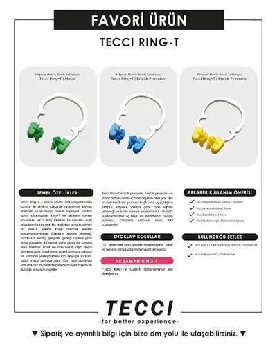 Tecci Ring-T Gold Bölgesel Matrix Bandı Sabitleyici Molar