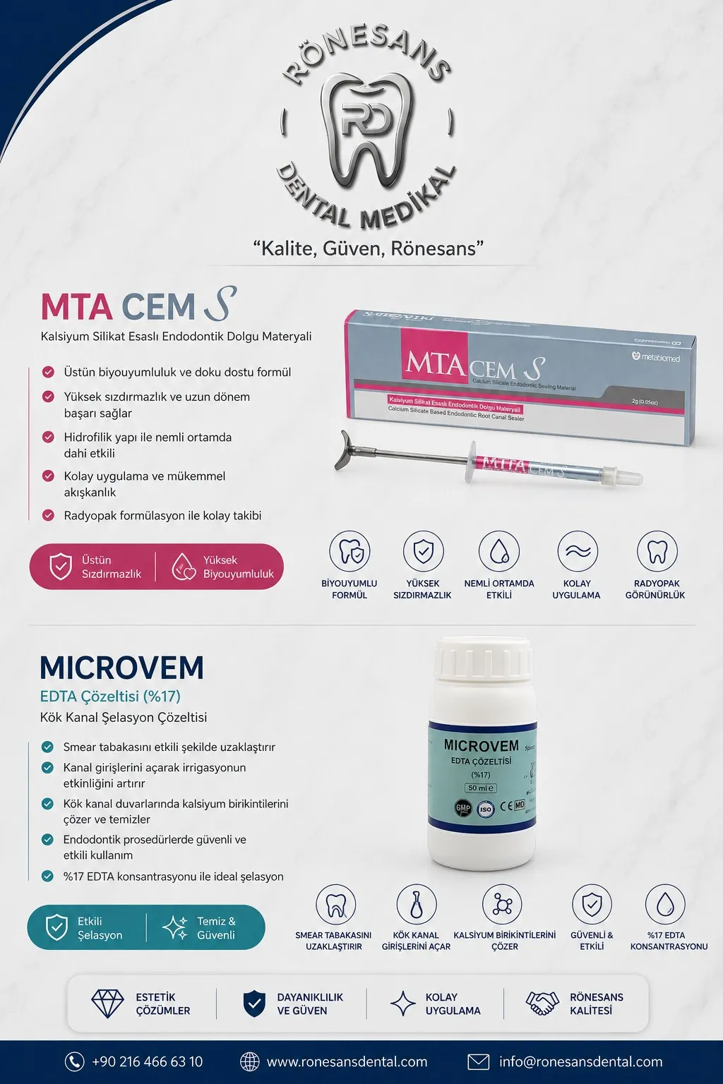 TEDAVİ VE ENDODONTİK ÜRÜNLER